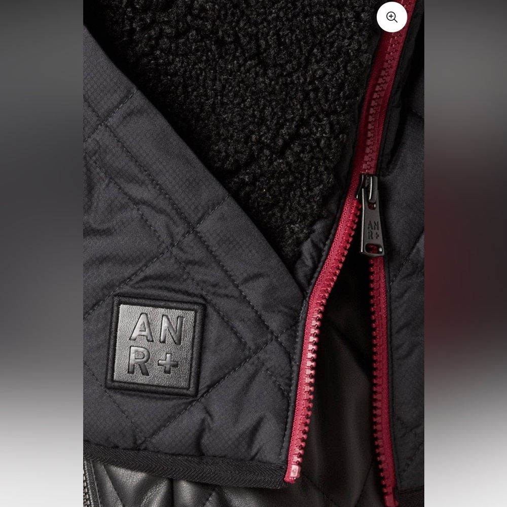ANR Black Quilted Sherpa Hoodie - Picture 3 of 3